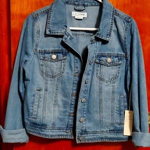 Long sleeve denim jacket in size Medium.